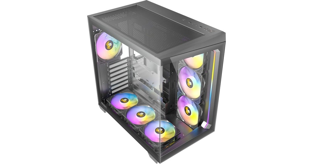 AntecC5 ARGB midi tower behuizing  (Zwart | 2x USB-A | 1x USB-C | Tempered Glass)