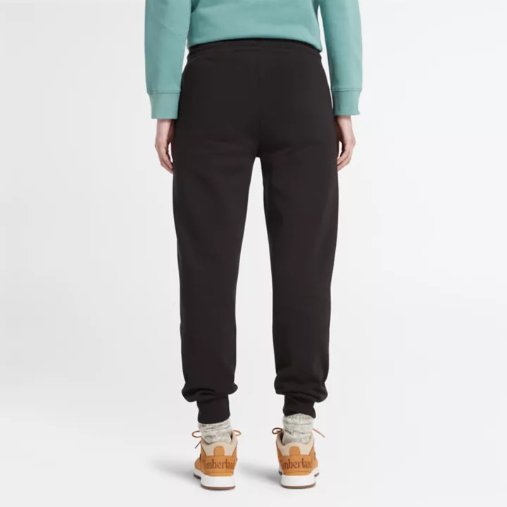 Pantalon de survêtement à envers brossé pour femme en noir