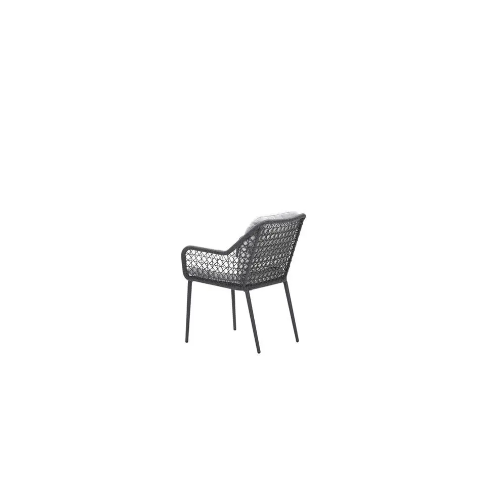 Toledo dining fauteuil - carbon black - dark grey - valley sand