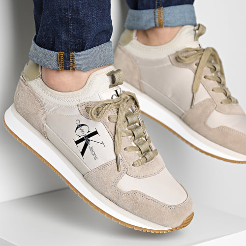 Baskets Runner Sock Lace Up 0553 Eggshell Travertine