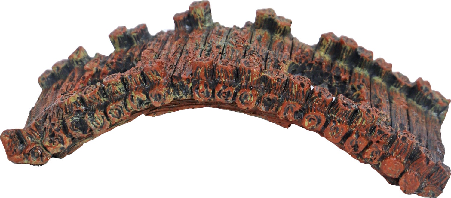 Boon aquarium decoratie brug bruin 17,5 x 6,5 x 5 cm