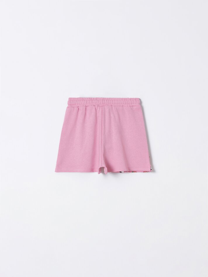 Shorts de moletom estampados com o Snoopy e os Peanuts™ - Rosa