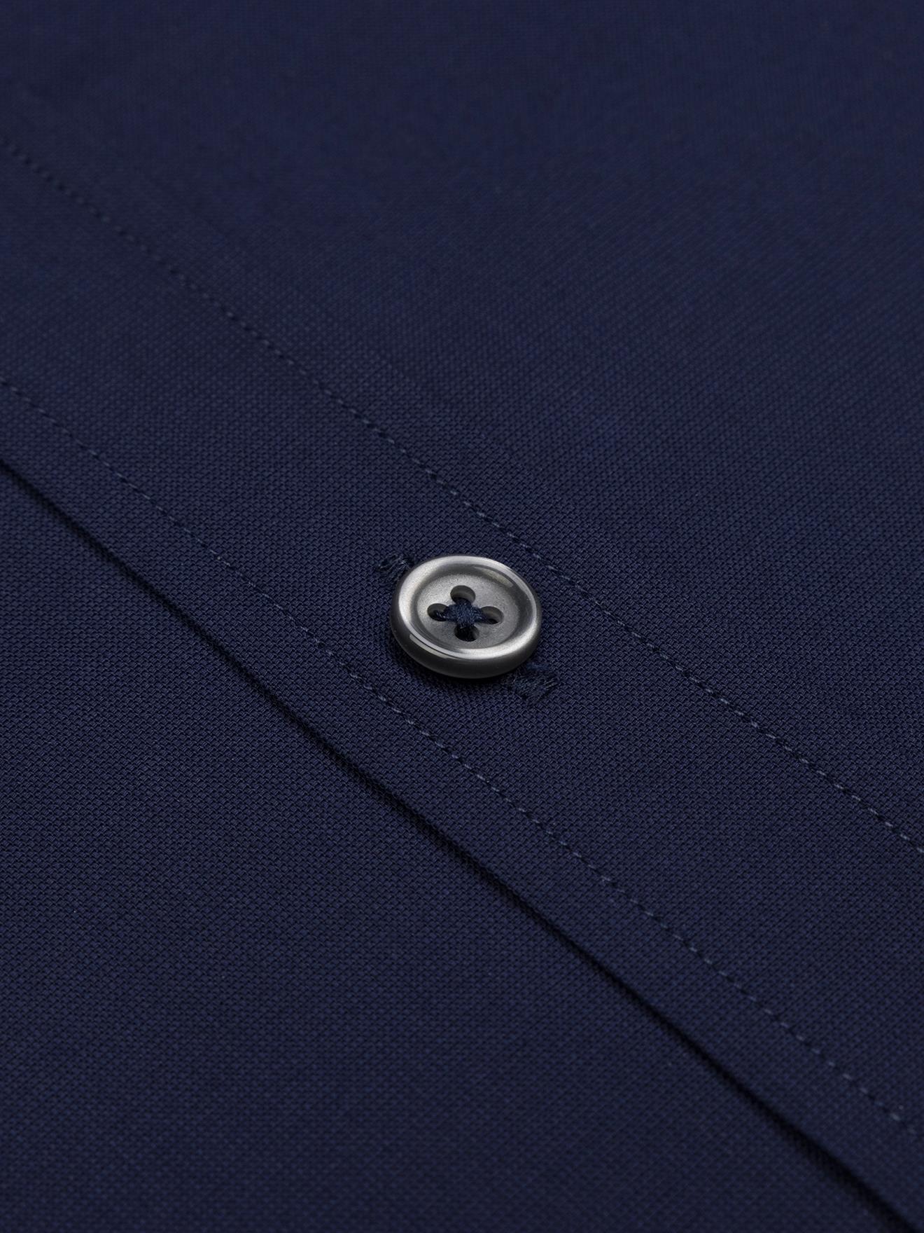Chemise cintrée Alban marine - Petit col