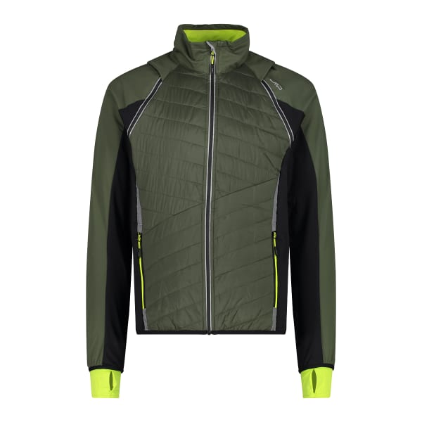 Veste softshell CMP MAN JACKET WITH DETACHABLE SLEEVES OIL GREEN NERO
