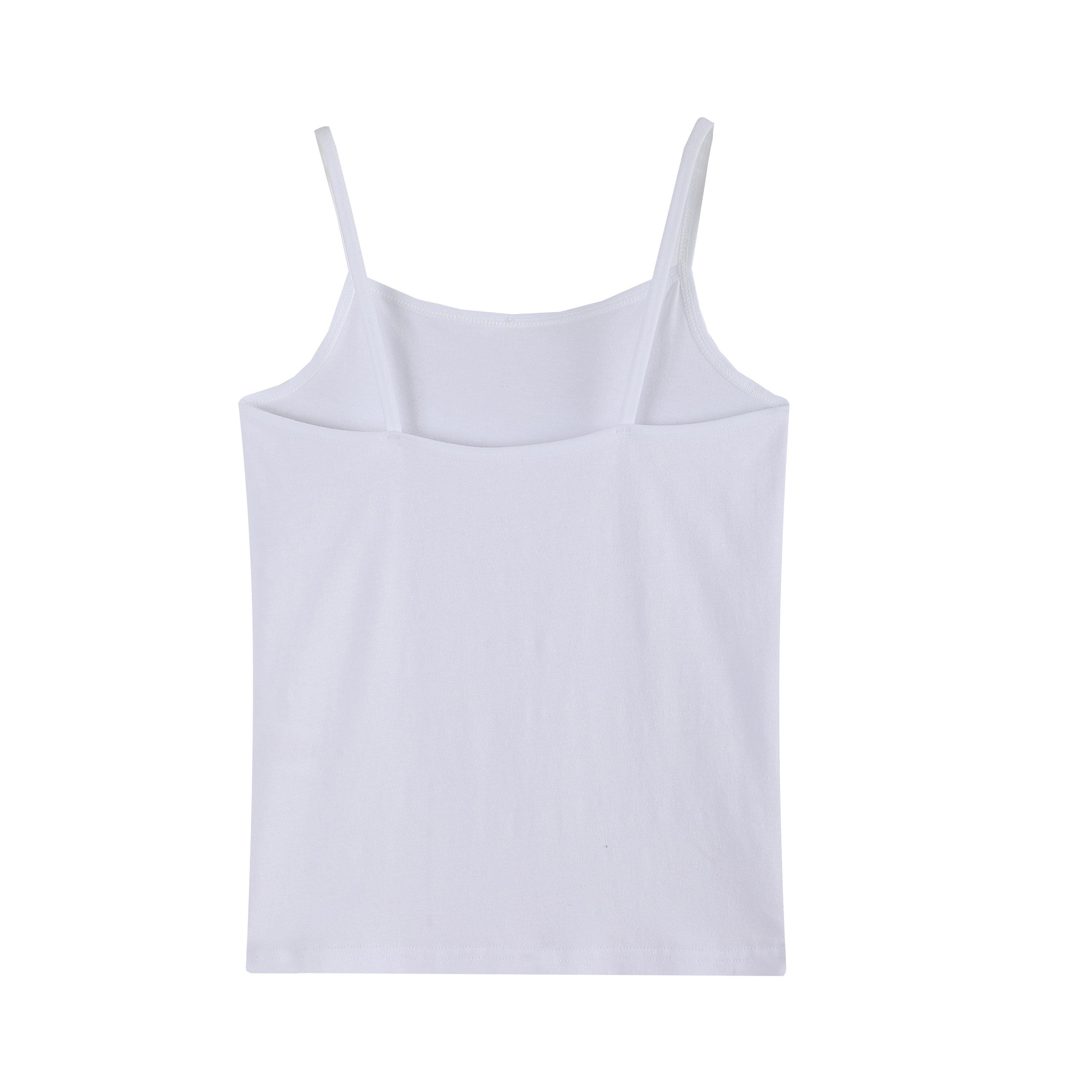 Be You Studio Girls Pack of 5 Basic Cami Vest White