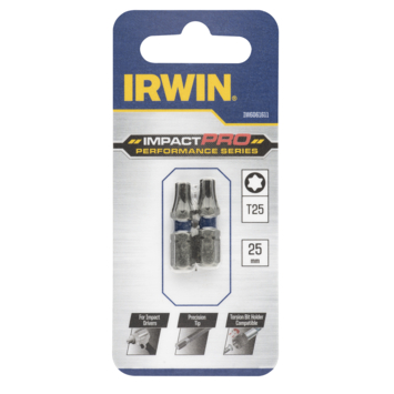 Irwin schroefbitimpact pro T25 25 mm 2 stuks