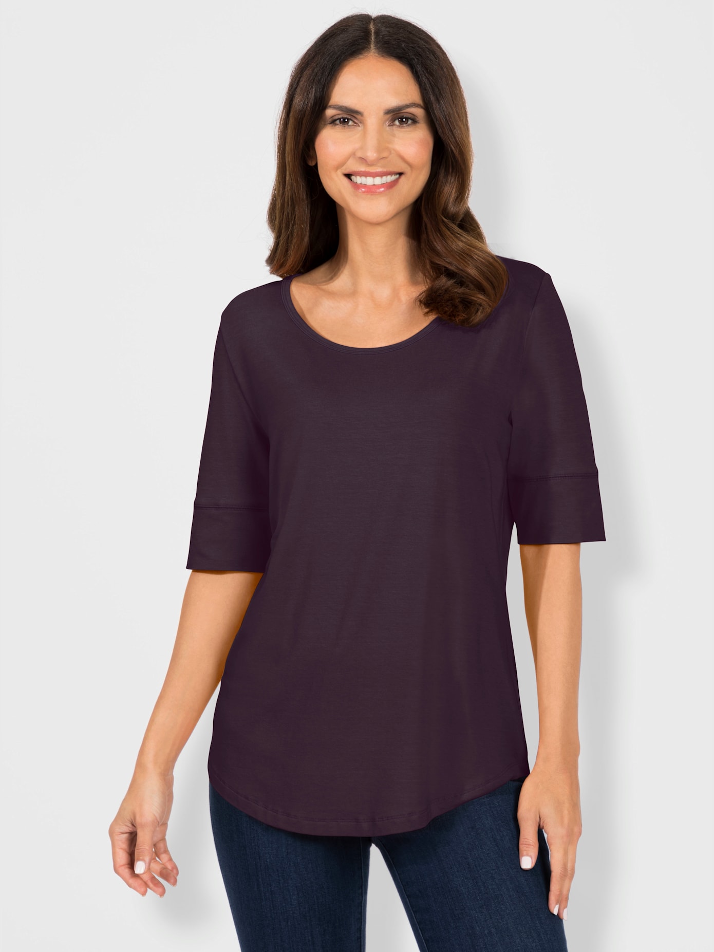 T-shirt femme simple élégant manches doublées