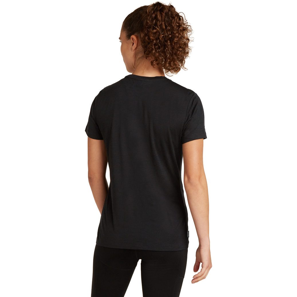 Icebreaker Merino 150 Tech Lite Airbourne Squirrel T-Shirt Damen schwarz