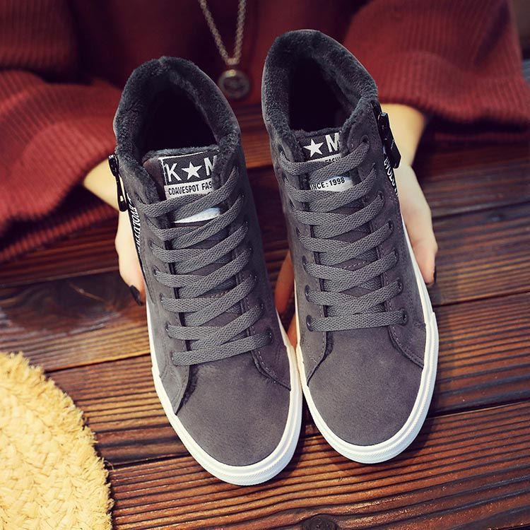 Solejoy - Hoge sneakers met veters van imitatiesuède