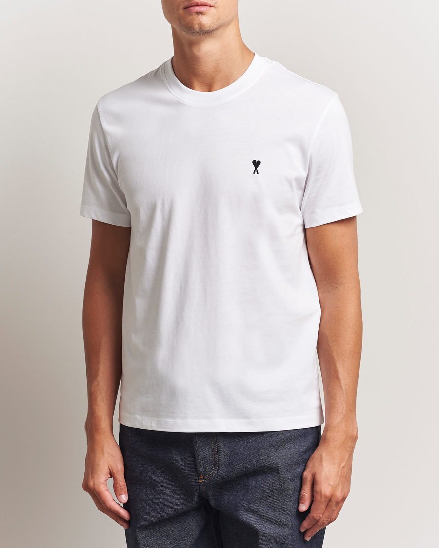 AMI Black Heart Logo T-Shirt White