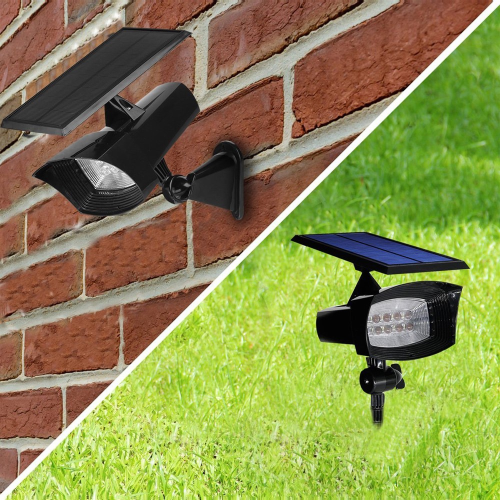 Spritzwasserfeste LED Solar Lampe Outdoor Gartenleuchte IP44 (400LM)   Erdspiess