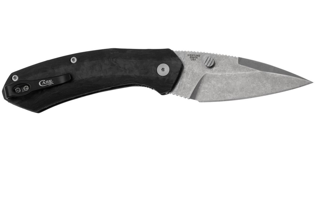 Case Westline 36554 Black Marbled Carbon Fiber, Drop Point Blade S35VN zakmes