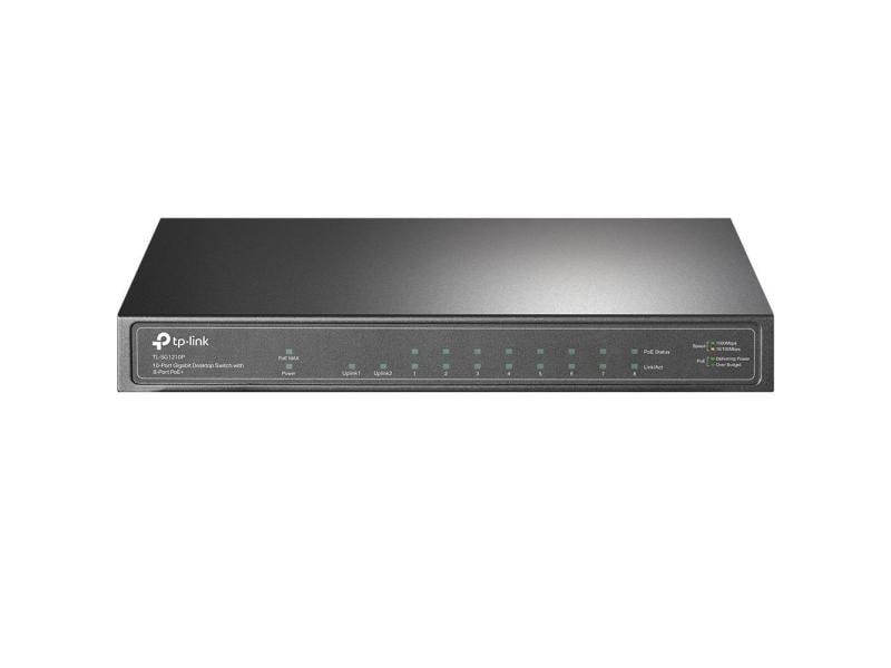 TP-Link PoE  Switch 10 x 1G Ports TL-SG1210P 9 Port 10-Port-Gigabit-Desktop-Switch mit 8 PoE  Ports