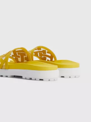 Sandálias rasteiras de couro Tommy Hilfiger x Vacation Elevated