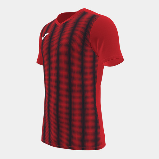 Camiseta Joma Inter II de manga curta, vermelha e preta.