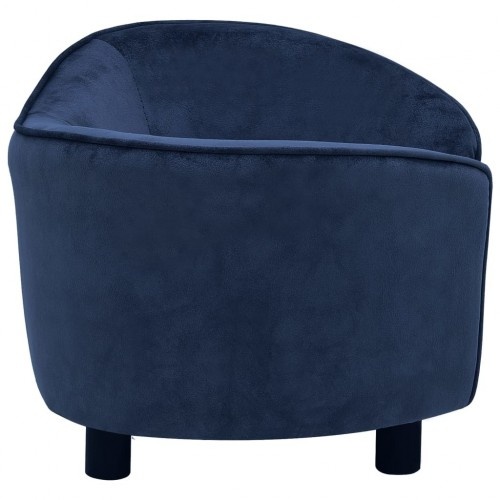 Sofá de pelúcia azul para cães Vidaxl
