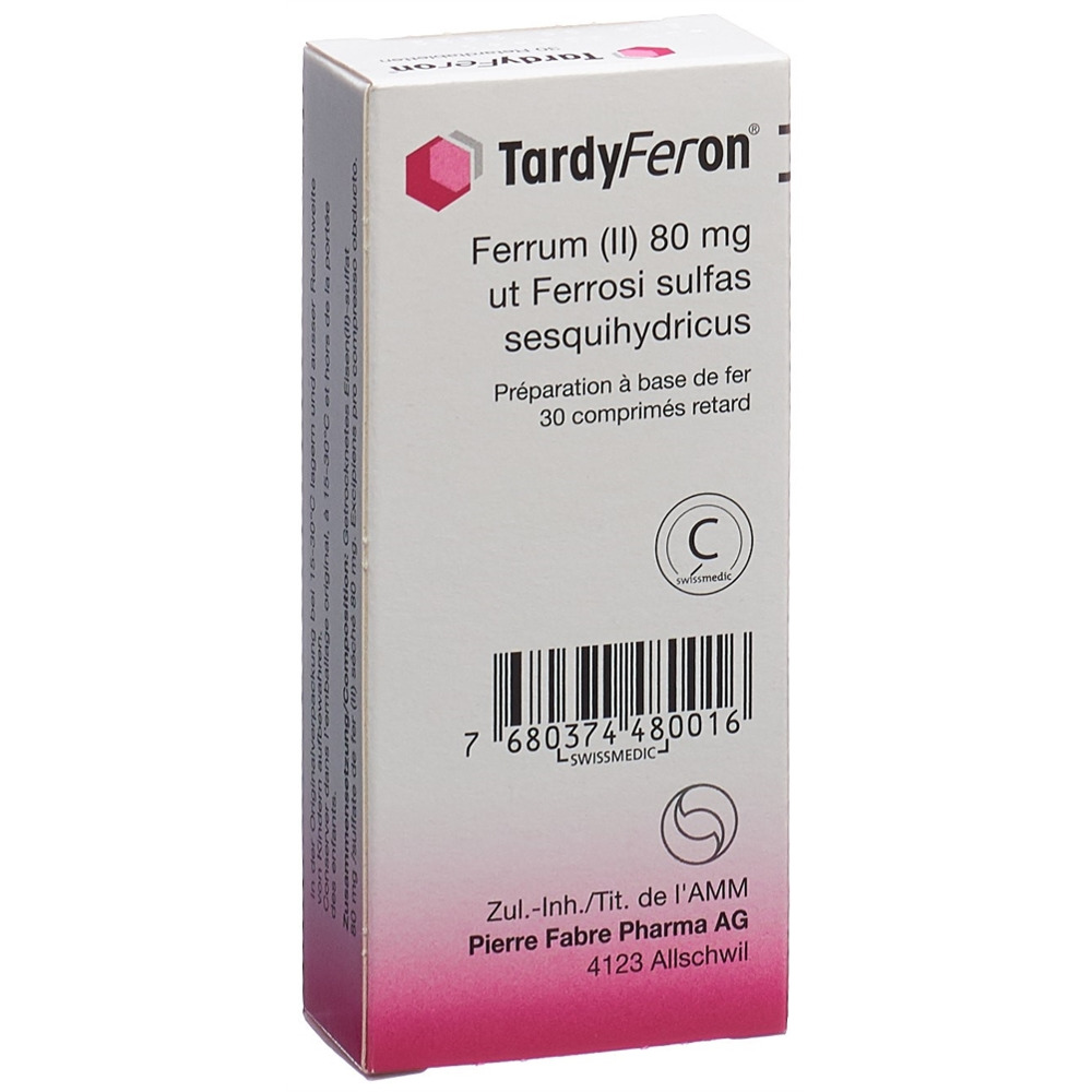 TARDYFERON Ret Tabl 80 mg Blist 30 Stk
