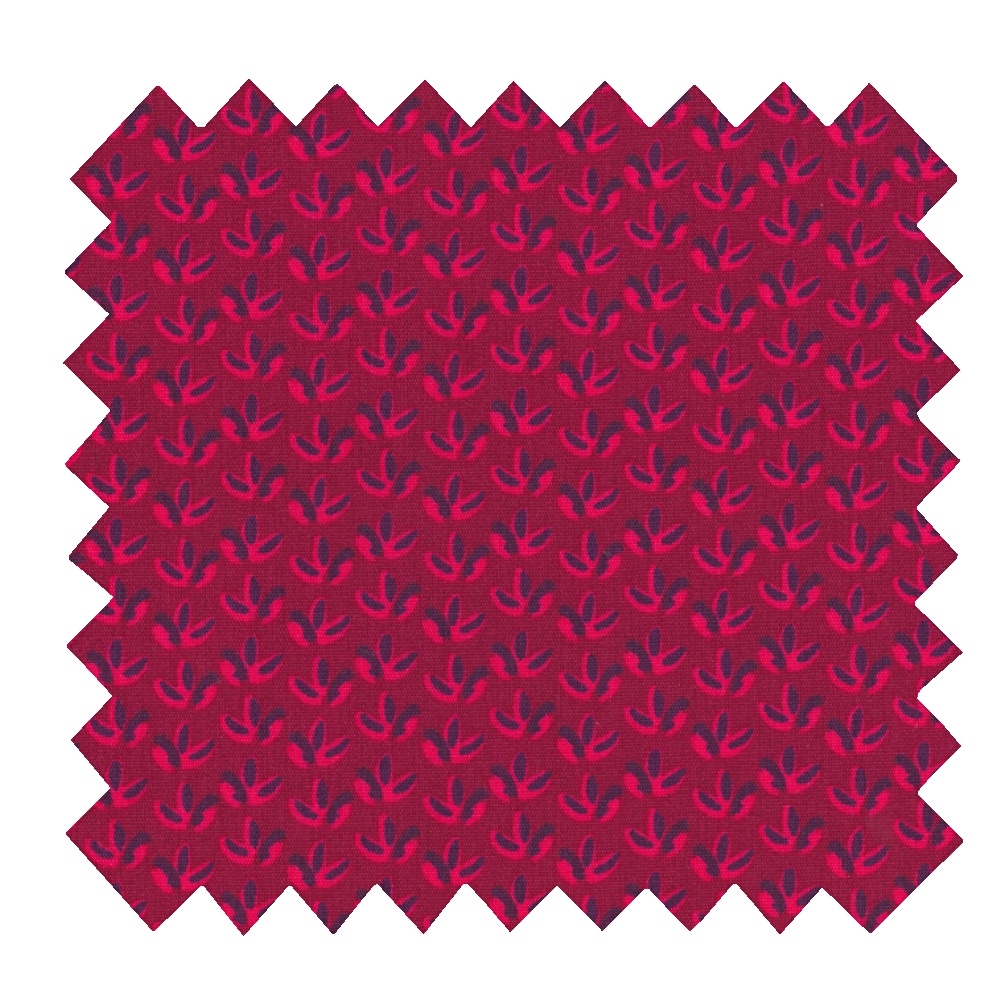 Tissu Coton Au Mètre Ex2313 Mini Lotus Framboise