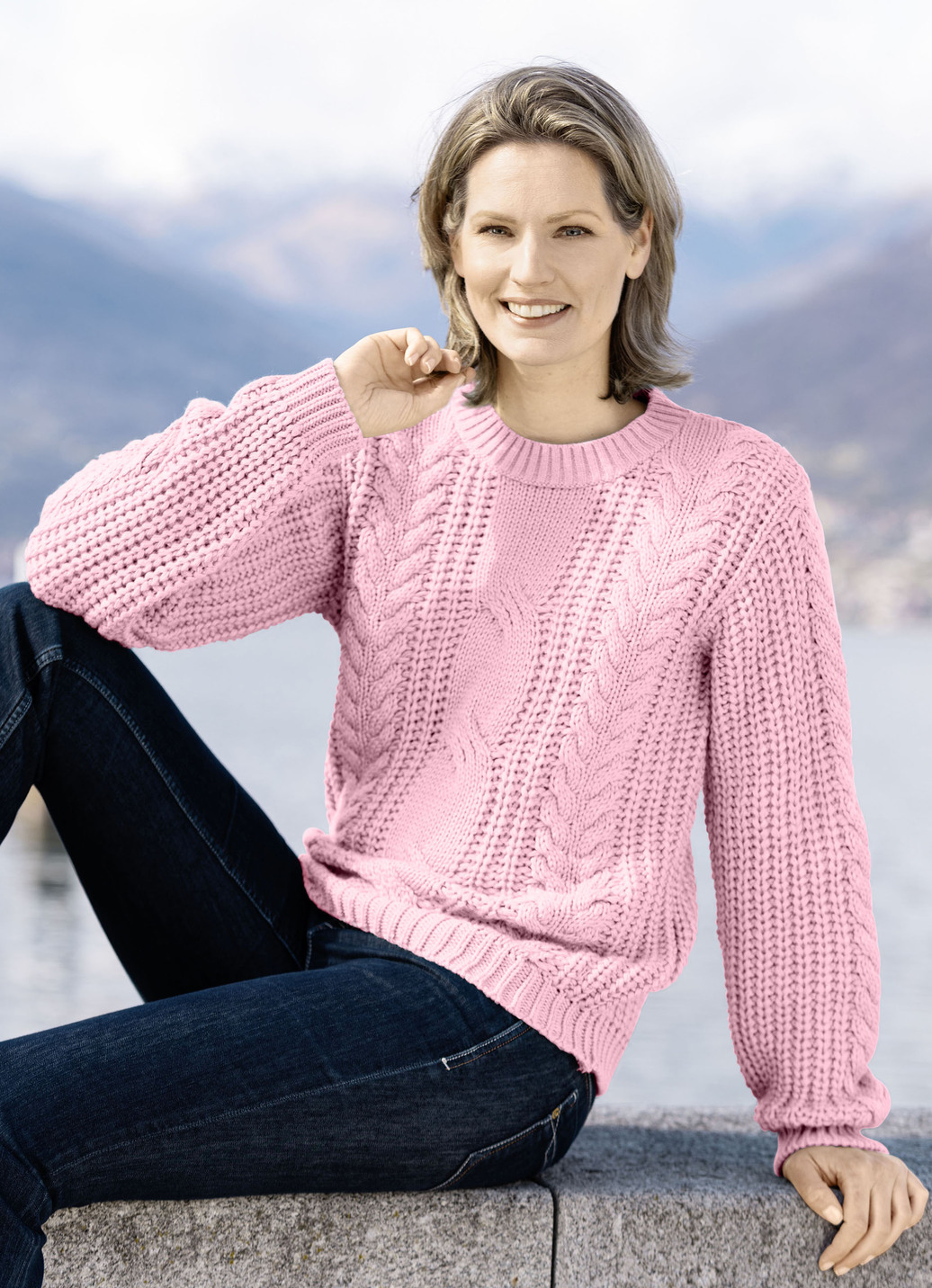 Pullover in Grobstrick