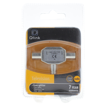 Q-Link coax splitter radio metaal 1 male/2 female