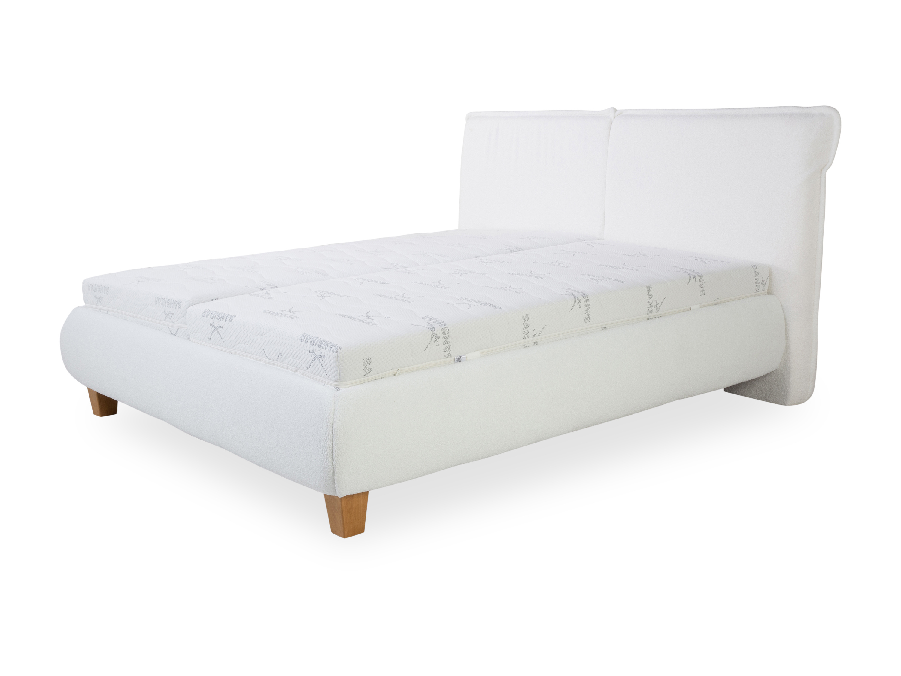 Polsterbett SANSIBAR KISA 160X200 9867 WEIß