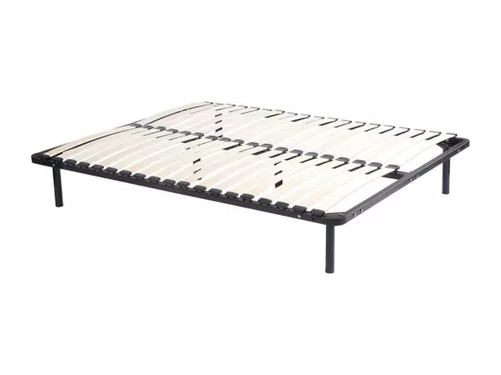 Ensemble 140 x 190 cm cadre à lattes + matelas mousse déhoussable ép.10cm - NASUS de YSMÉE
