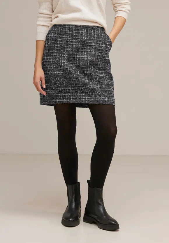 Bouclé Minirock - Black