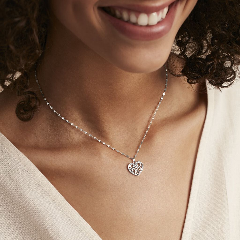 Collier Argent Blanc Souvenirs
