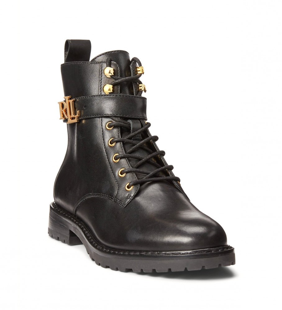 Bota Ralph Lauren Eldridge em couro marrom-escuro