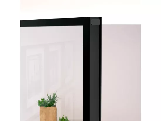 Porte d'intérieur Noir 83x201,5 cm Trempé verre aluminium fin