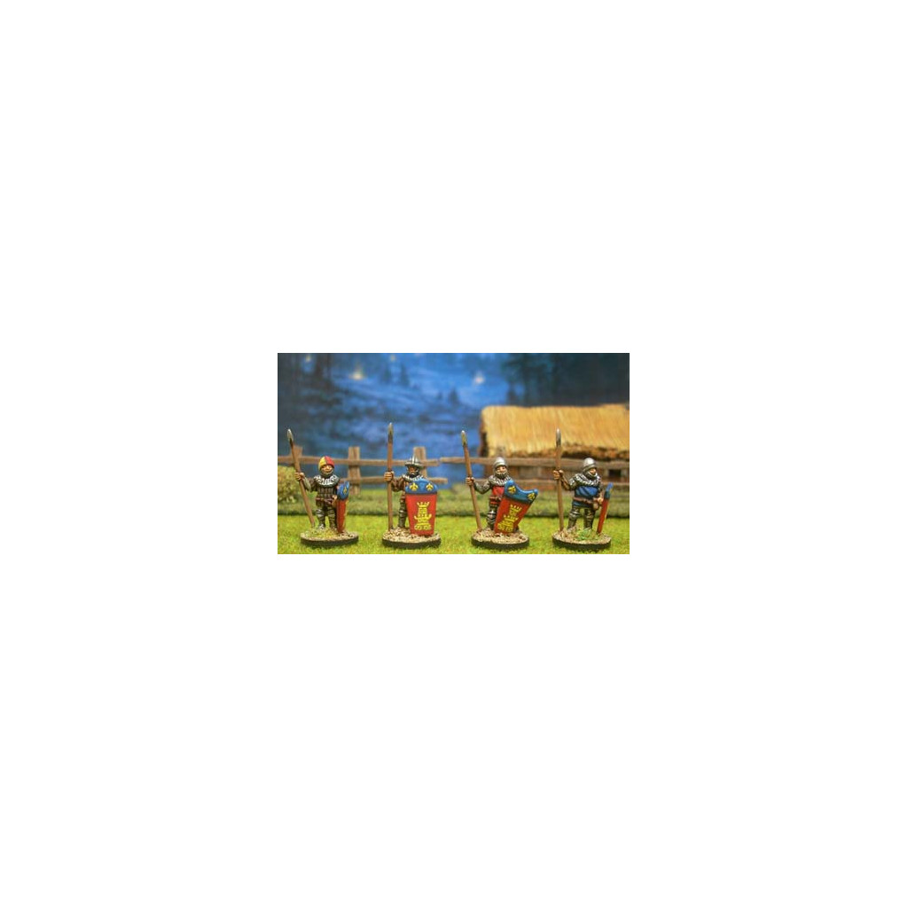 Mortem Et Gloriam: Hundred Years' War French Spearmen with Pavise Unit