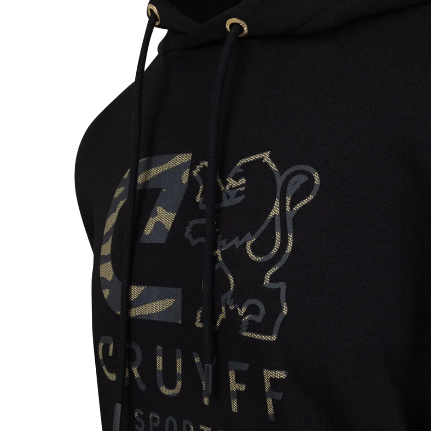 Cruyff Xinner Hoodie Zwart Camo Groen
