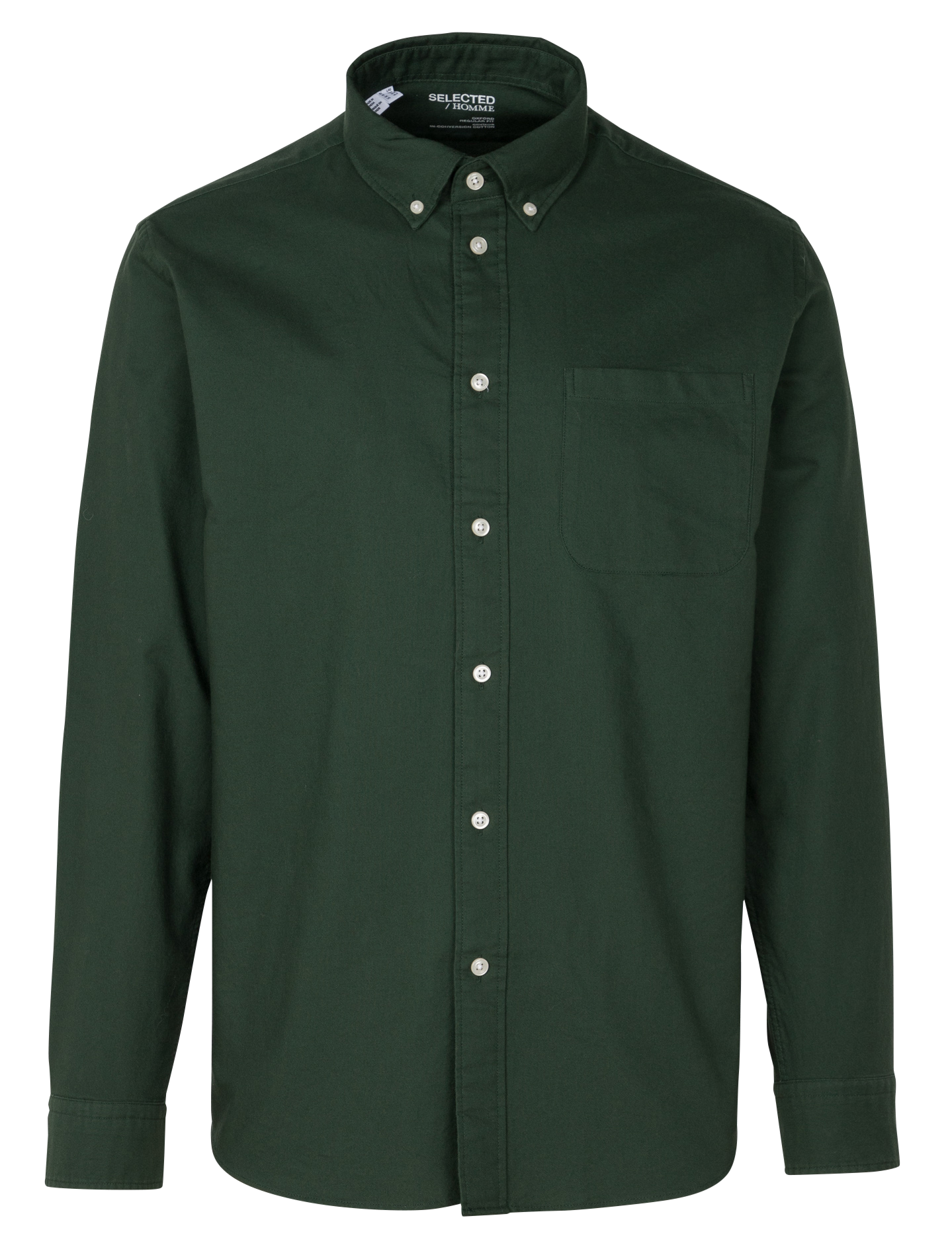 Chemise droite en coton | Vert