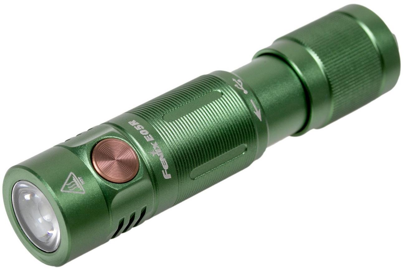 Fenix E05R oplaadbare sleutelhangerzaklamp, groen