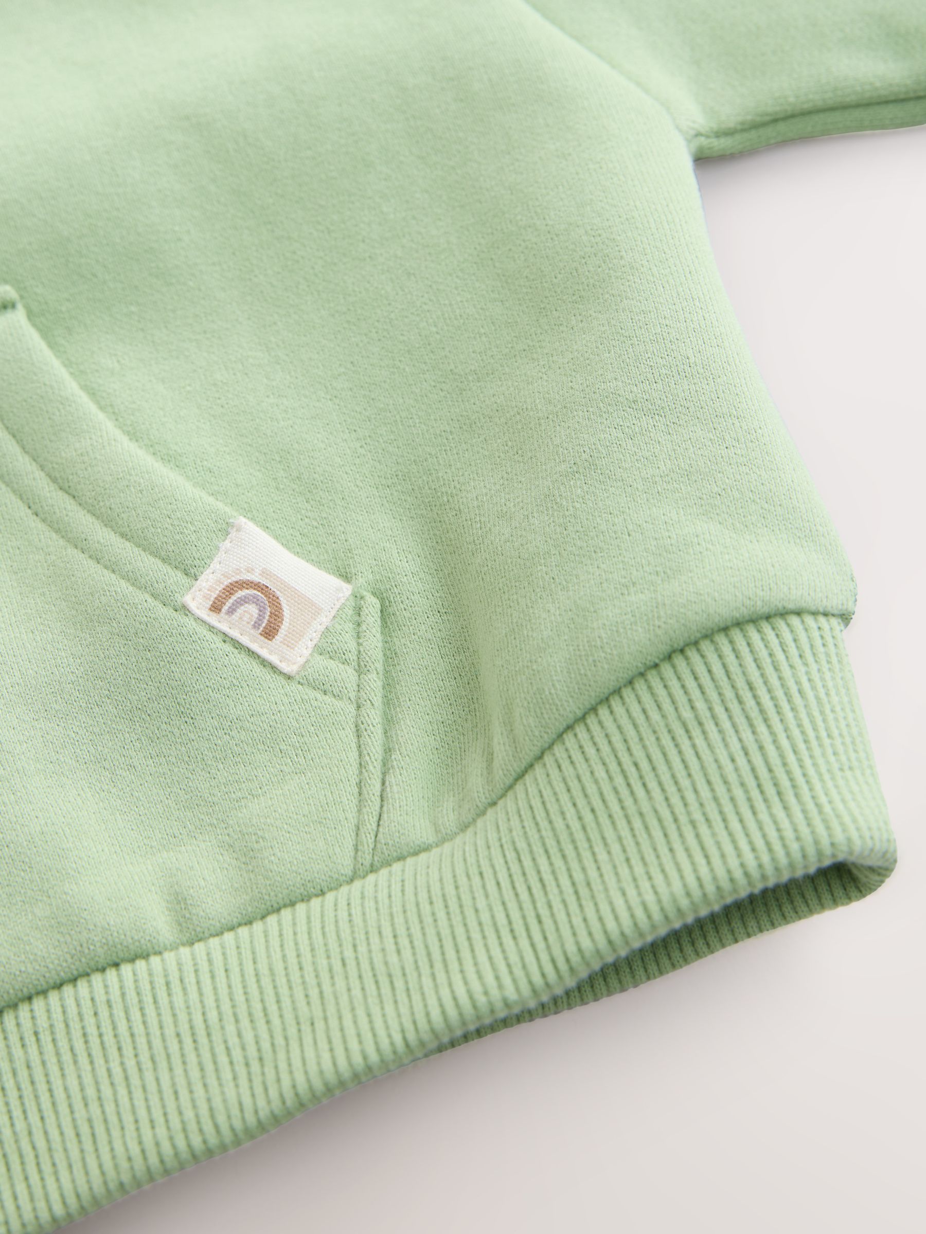 Grijs-groen - Sweatshirt met kwartrits (3mnd -7jr)