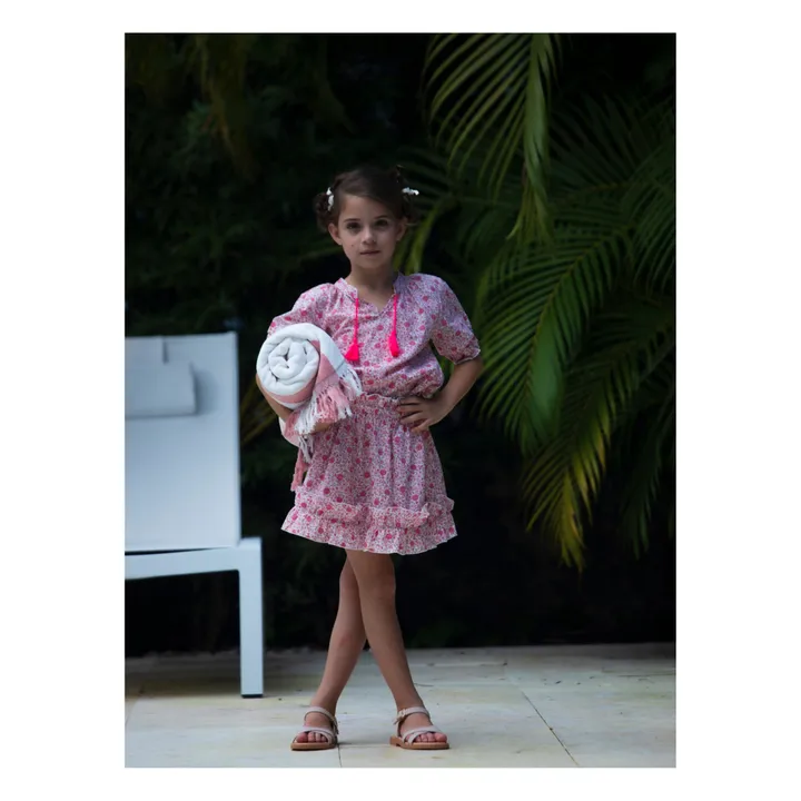 Petite Lucette Jupe Coton Bio Juju | Rose