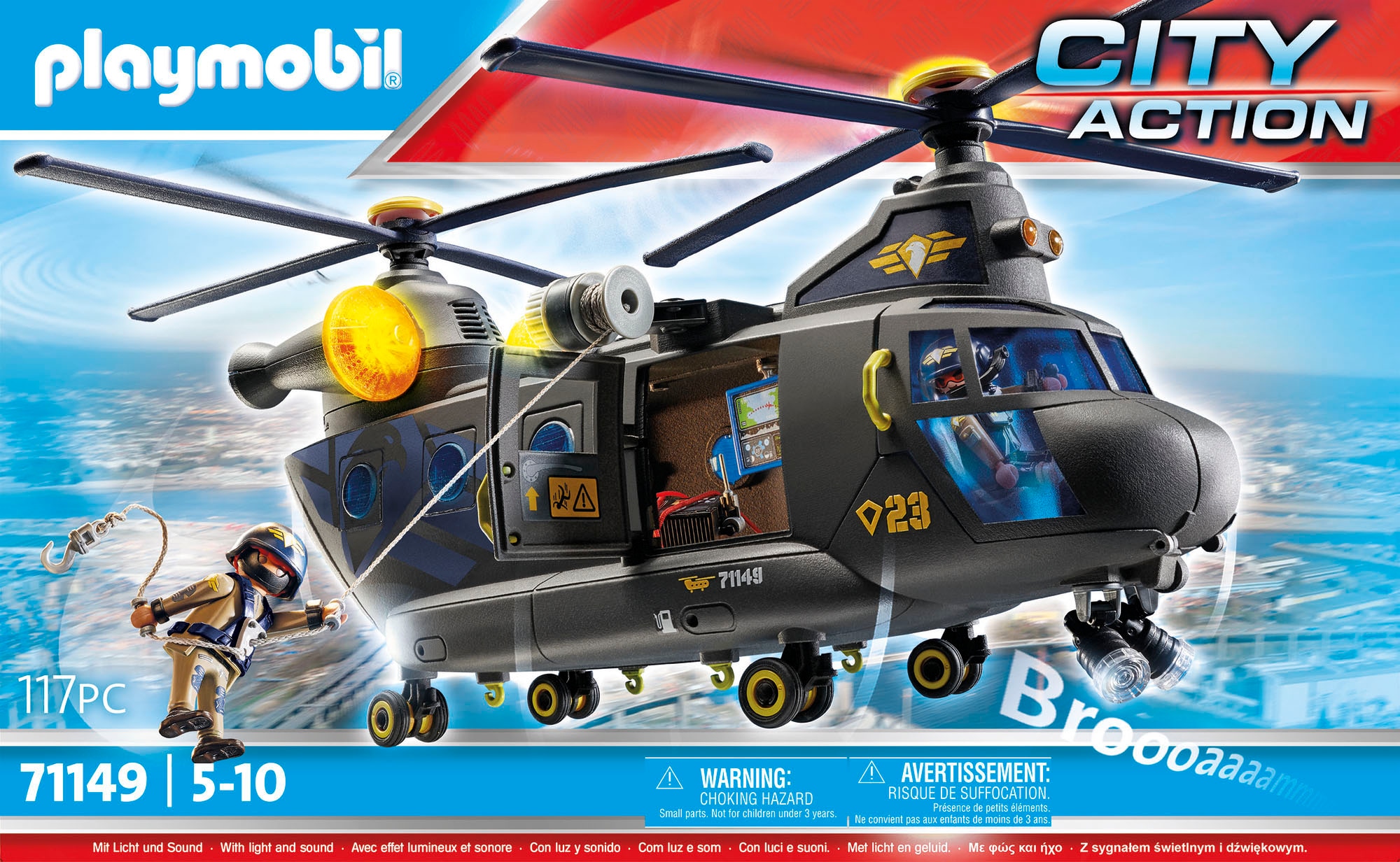 Playmobil® Konstruktions-Spielset »SWAT-Rettungshelikopter (71149), My Action Heroes« Made in Europe; mit Licht und Sound