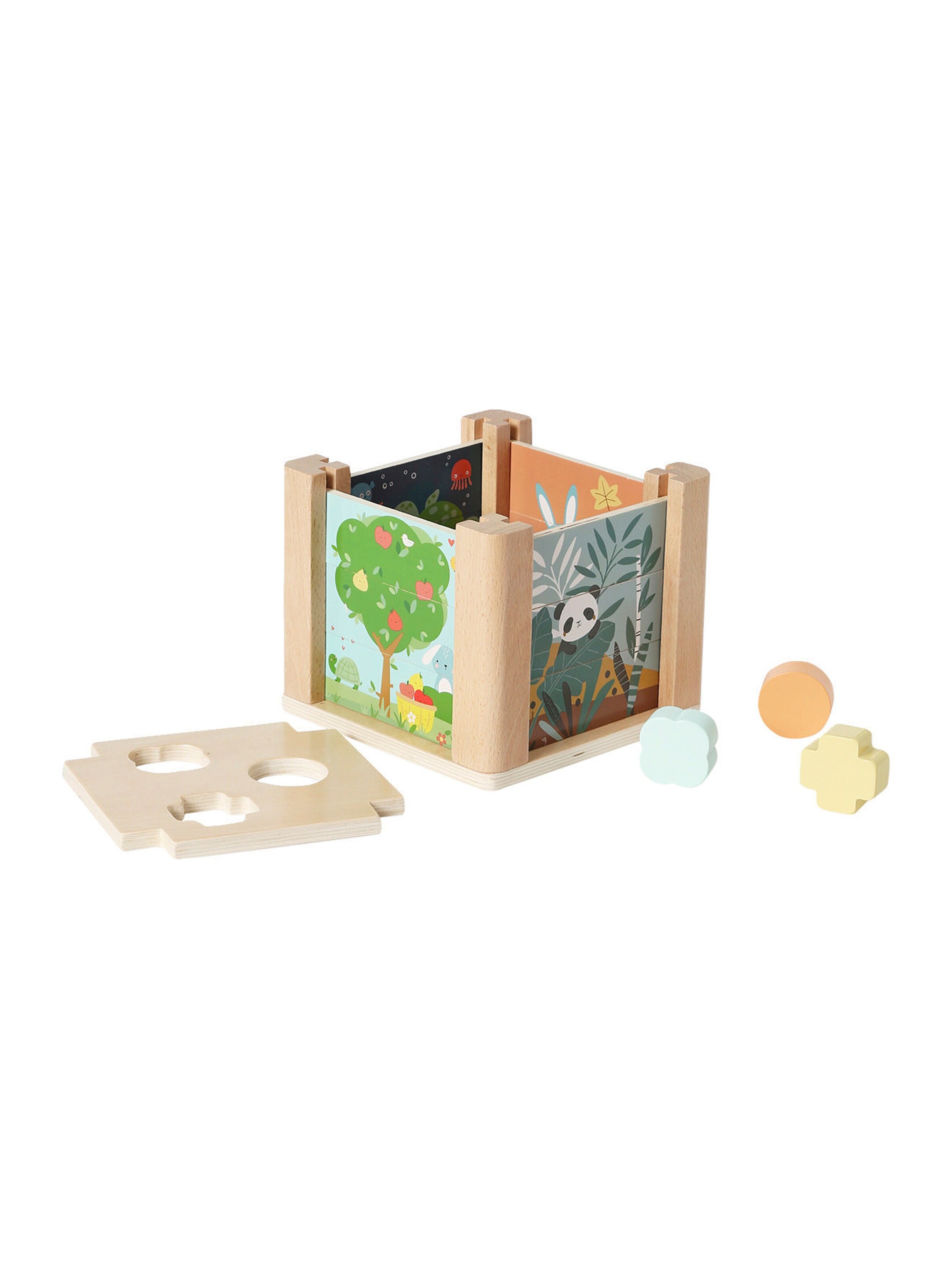 Vertbaudet Baby Activity-Würfel Holz FSC® grün