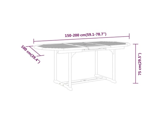 LES TENDANCES - Ensemble table et chaises de jardin-brun-6 places-400600
