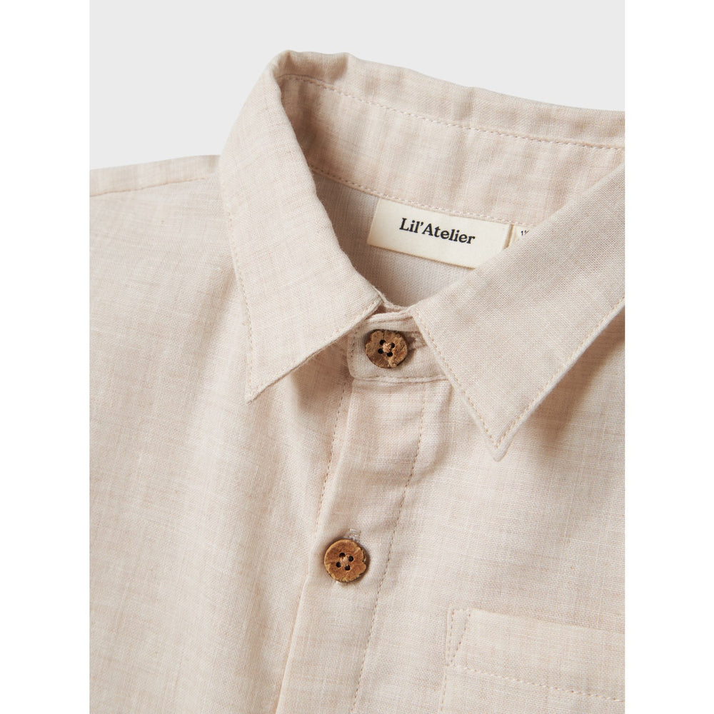 Køb Lil'Atelier Bleached Sand Nmmtarou Ss Loose Skjorte Lil