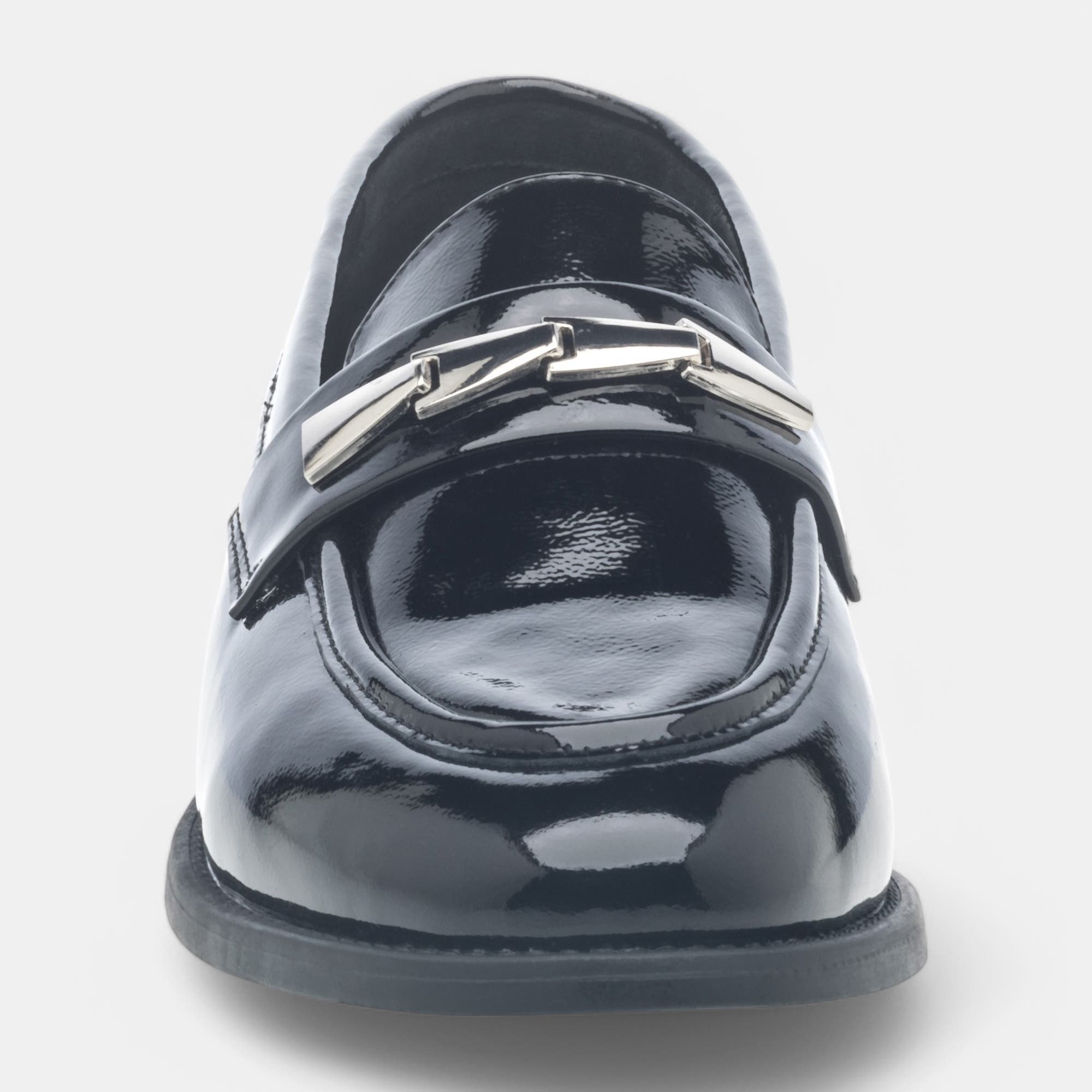 Mocassins Femme en cuir noir vernis