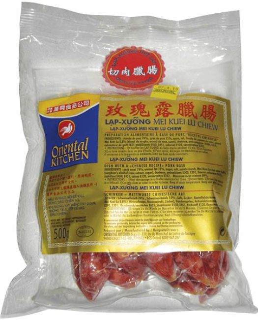 Oriental Kitchen Chinese Gedroogde Worst met Rozenblaadjeslikeur Mei Kuei Lu Chiew 500g