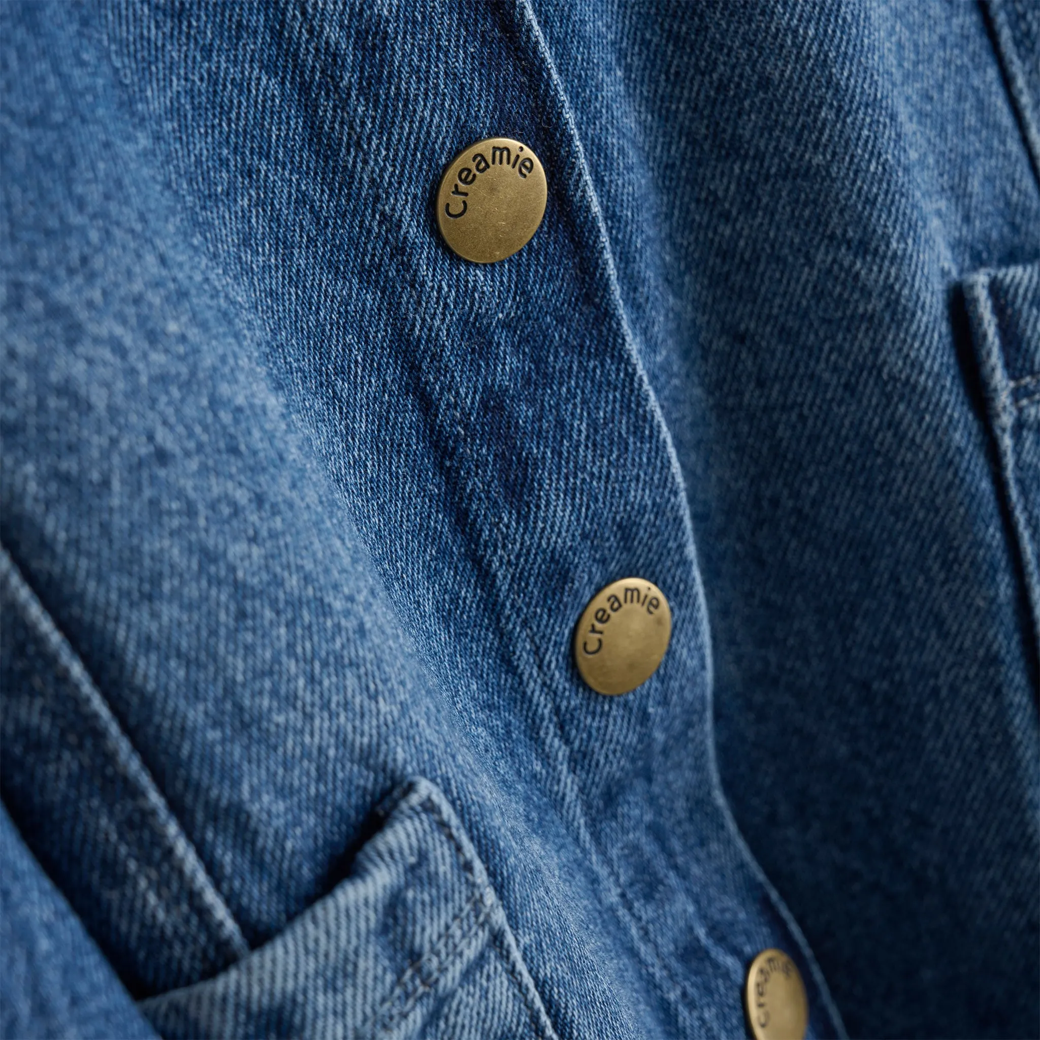 Creamie Manteau Mi-Saison Denim Court 7-14ans