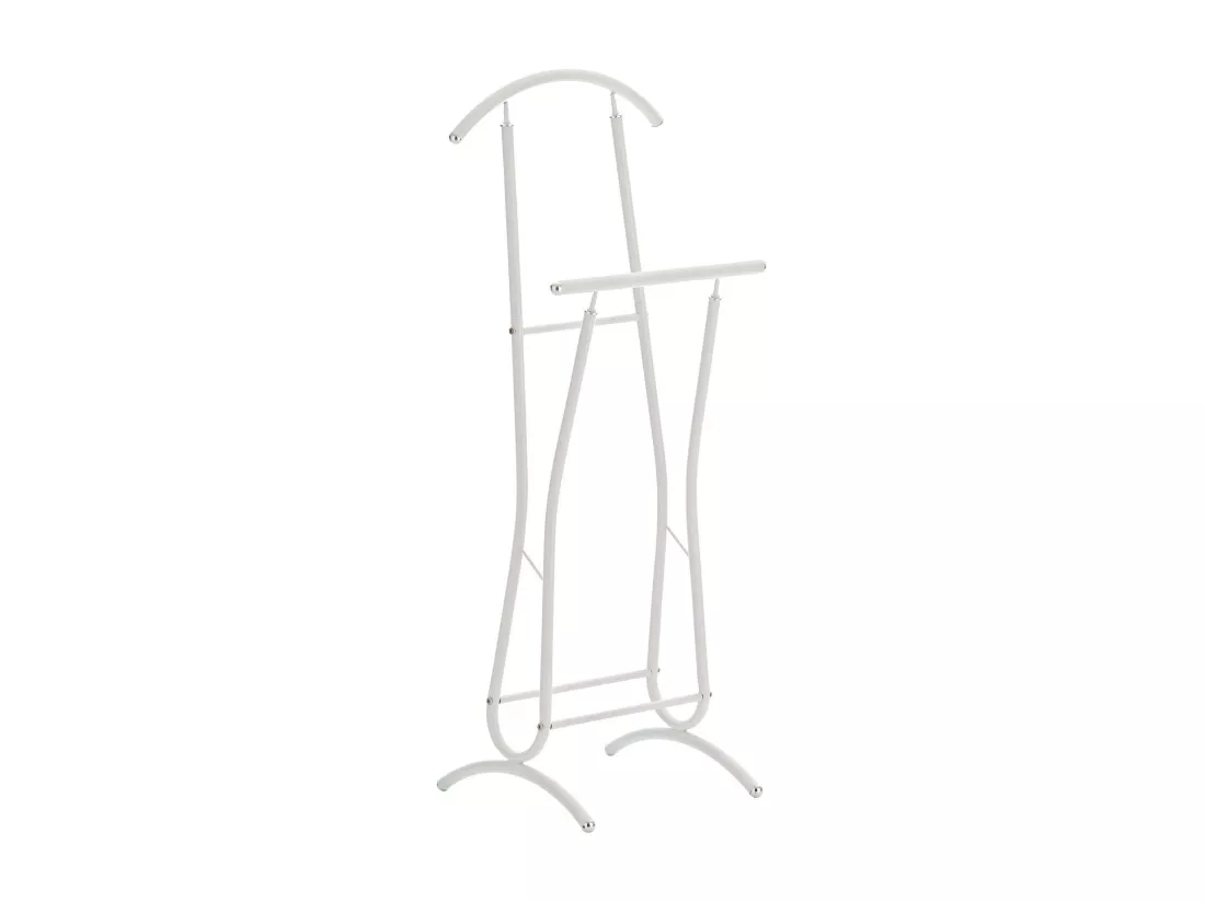 Valet de nuit - Métal - 40 x 35 x 110cm - Blanc - Rufus