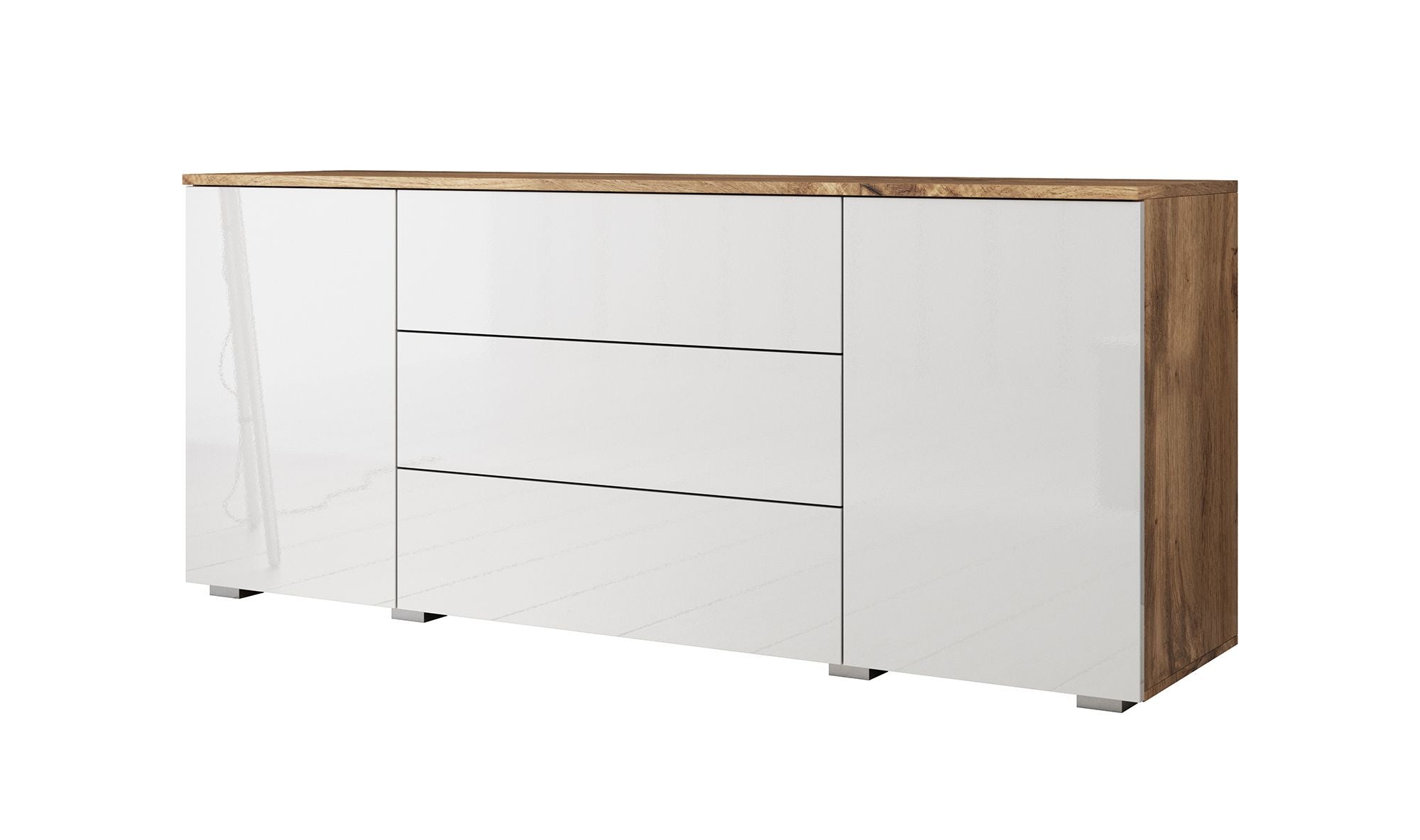 Pure - Dressoir - Wit/eiken - 150x39x68 cm