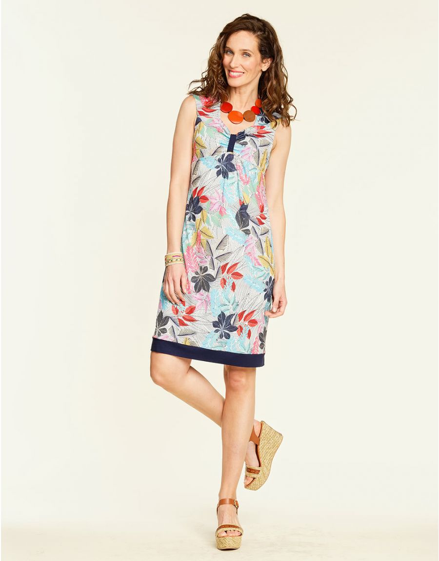 Robe imprimé bleu rose