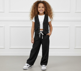 Parisian pinstripe set - zwart