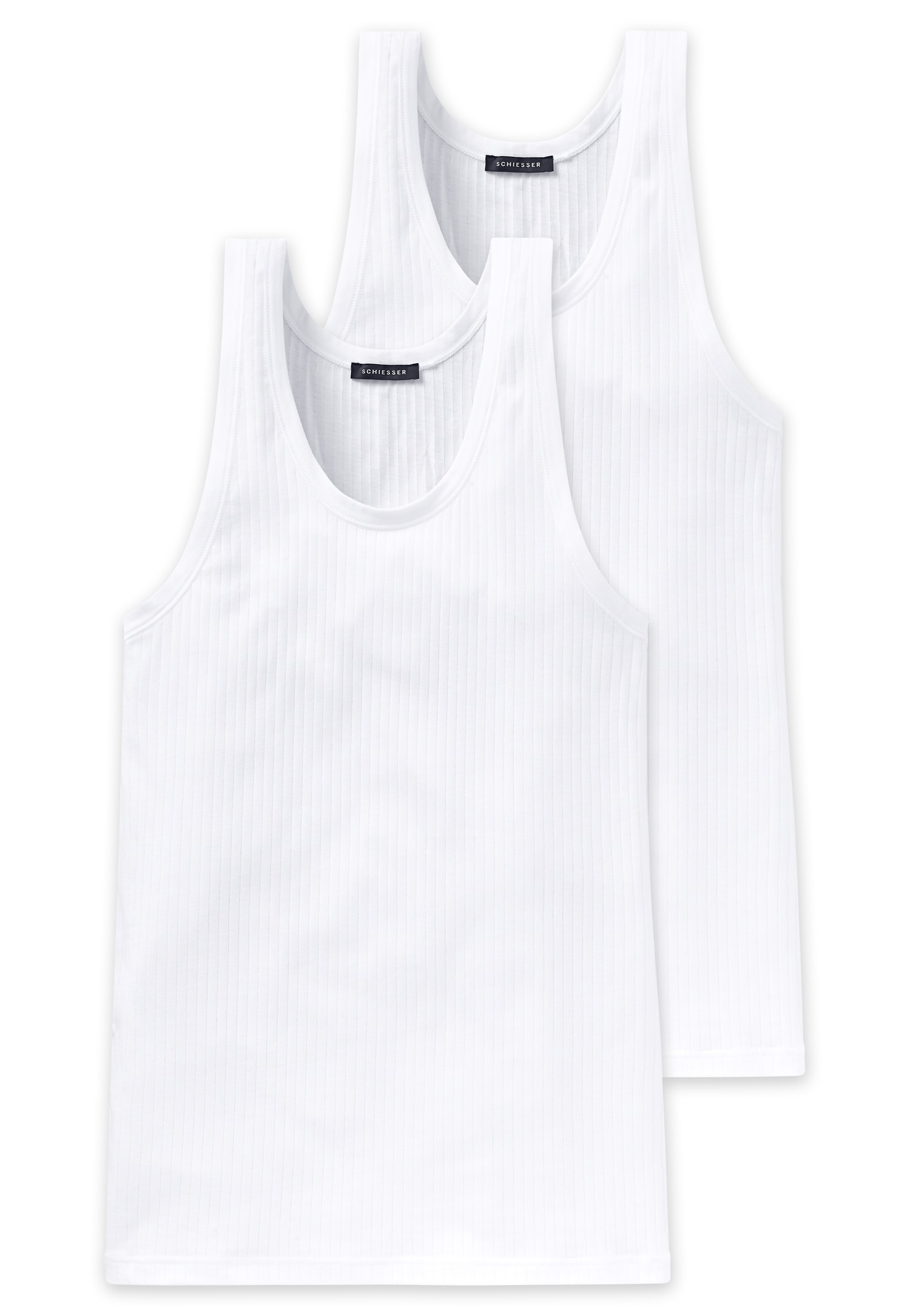 Schiesser Unterhemd »Authentic« 2er-Pack,  mit Nadelzug-Muster
