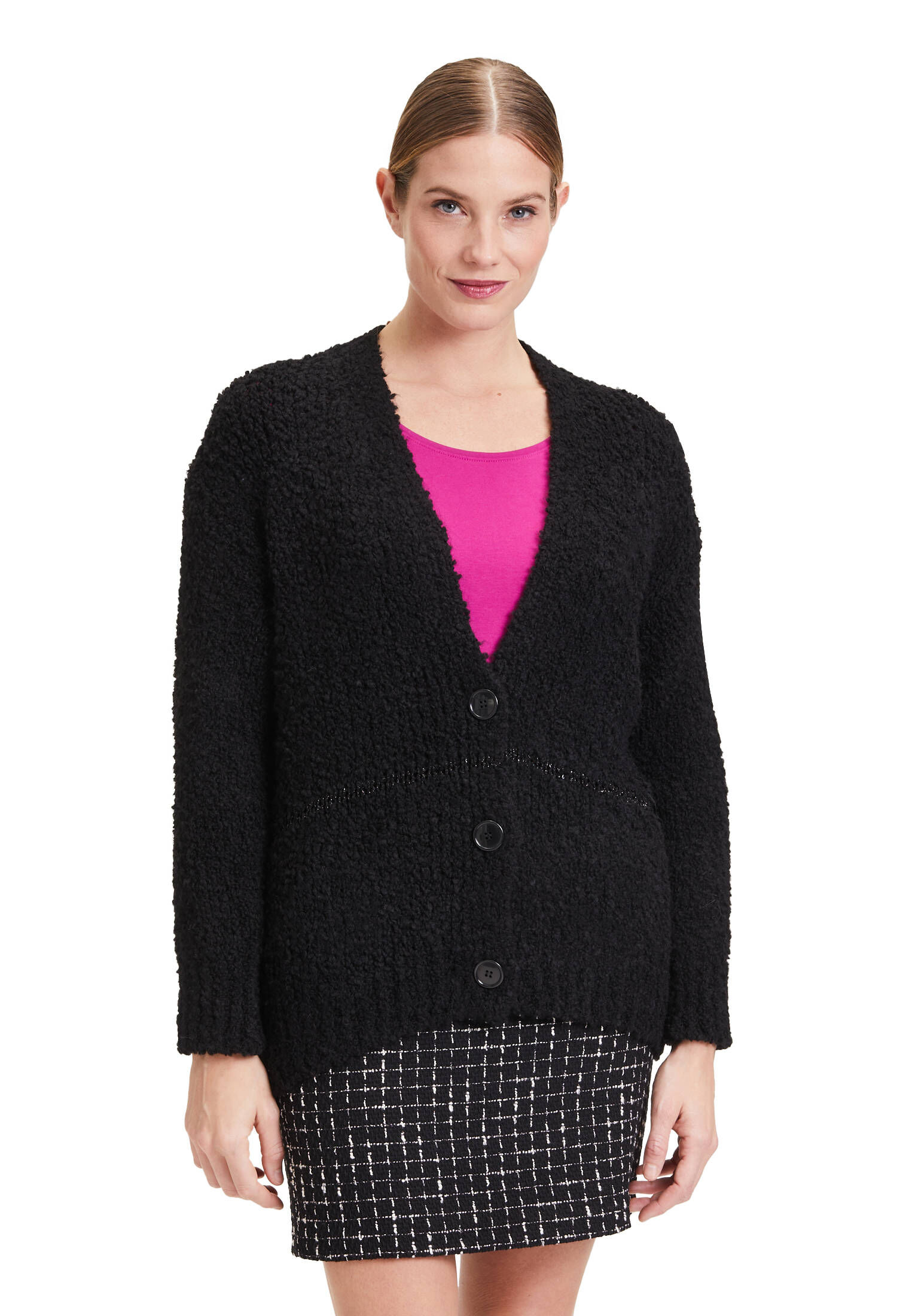 Cartoon| Damen Casual-Strickjacke mit Effektgarn