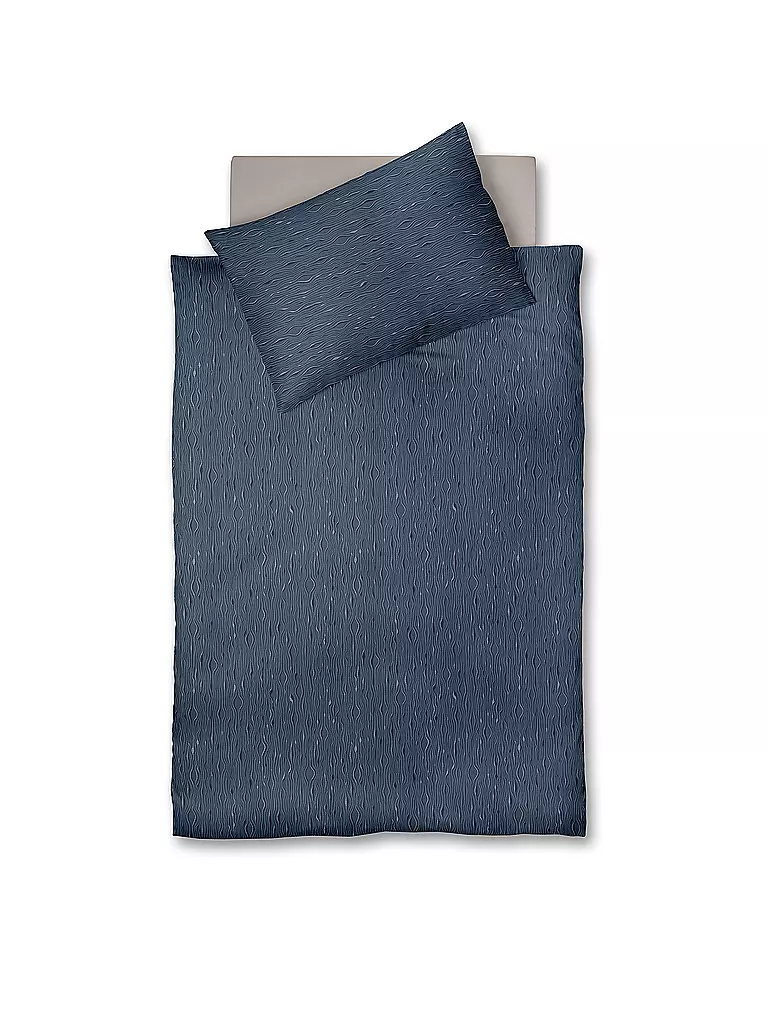 FLEURESSE Satin Bettwäsche MODERN LIFE B 70x90cm/140x200cm  blau